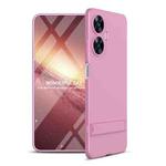 For Realme C55 GKK Three Stage Splicing Full Coverage PC Phone Case with Stand(Rose Gold)