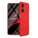 For Realme C55 GKK Three Stage Splicing Full Coverage PC Phone Case with Stand(Red)