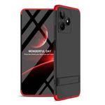 For Realme Narzo N53 GKK Three Stage Splicing Full Coverage PC Phone Case with Stand(Black Red)