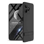For Realme Narzo N53 GKK Three Stage Splicing Full Coverage PC Phone Case with Stand(Black)