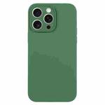 For iPhone 15 Pro Max Pure Color Liquid Silicone Fine Pore Phone Case(Clover Green)