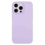 For iPhone 15 Pro Max Pure Color Liquid Silicone Fine Pore Phone Case(Lilac Purple)