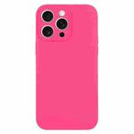 For iPhone 15 Pro Max Pure Color Liquid Silicone Fine Pore Phone Case(Fresh Pink)