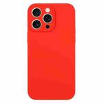 For iPhone 15 Pro Max Pure Color Liquid Silicone Fine Pore Phone Case(Red)