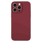 For iPhone 15 Pro Max Pure Color Liquid Silicone Fine Pore Phone Case(Plum)