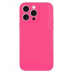 For iPhone 15 Pro Pure Color Liquid Silicone Fine Pore Phone Case(Fresh Pink)