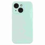 For iPhone 15 Plus Pure Color Liquid Silicone Fine Pore Phone Case(Turquoise)