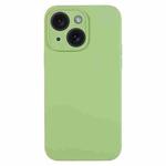 For iPhone 15 Plus Pure Color Liquid Silicone Fine Pore Phone Case(Mint Green)
