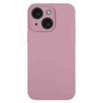 For iPhone 15 Plus Pure Color Liquid Silicone Fine Pore Phone Case(Black Currant)