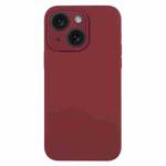 For iPhone 15 Plus Pure Color Liquid Silicone Fine Pore Phone Case(Plum)