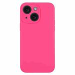 For iPhone 15 Pure Color Liquid Silicone Fine Pore Phone Case(Fresh Pink)