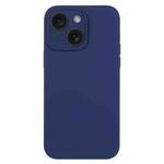 For iPhone 15 Pure Color Liquid Silicone Fine Pore Phone Case(Royal Blue)