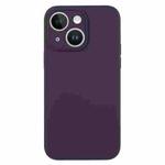 For iPhone 14 Plus Pure Color Liquid Silicone Fine Pore Phone Case(Berry Purple)