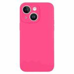 For iPhone 14 Plus Pure Color Liquid Silicone Fine Pore Phone Case(Fresh Pink)
