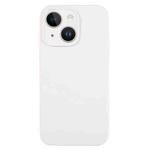 For iPhone 14 Pure Color Liquid Silicone Fine Pore Phone Case(White)