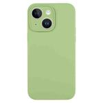 For iPhone 14 Pure Color Liquid Silicone Fine Pore Phone Case(Mint Green)