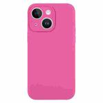 For iPhone 14 Pure Color Liquid Silicone Fine Pore Phone Case(Pitaya)