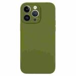 For iPhone 14 Pro Pure Color Liquid Silicone Fine Pore Phone Case(Pine Forest Green)
