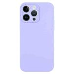 For iPhone 14 Pro Pure Color Liquid Silicone Fine Pore Phone Case(Light Purple)