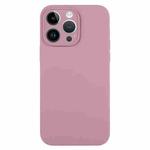For iPhone 14 Pro Pure Color Liquid Silicone Fine Pore Phone Case(Black Currant)