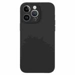 For iPhone 14 Pro Max Pure Color Liquid Silicone Fine Pore Phone Case(Black)