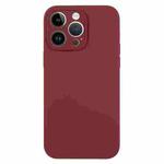 For iPhone 14 Pro Max Pure Color Liquid Silicone Fine Pore Phone Case(Plum)