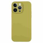 For iPhone 14 Pro Max Pure Color Liquid Silicone Fine Pore Phone Case(Willow Green)