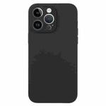For iPhone 13 Pro Max Pure Color Liquid Silicone Fine Pore Phone Case(Black)