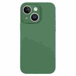 For iPhone 13 Pure Color Liquid Silicone Fine Pore Phone Case(Clover Green)