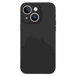 For iPhone 13 Pure Color Liquid Silicone Fine Pore Phone Case(Black)