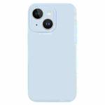 For iPhone 13 Pure Color Liquid Silicone Fine Pore Phone Case(Sky Blue)