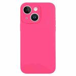 For iPhone 13 Pure Color Liquid Silicone Fine Pore Phone Case(Fresh Pink)