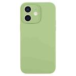 For iPhone 12 Pure Color Liquid Silicone Fine Pore Phone Case(Mint Green)