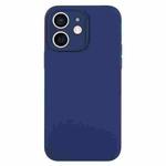 For iPhone 12 Pure Color Liquid Silicone Fine Pore Phone Case(Royal Blue)