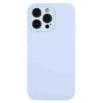 For iPhone 12 Pro Max Pure Color Liquid Silicone Fine Pore Phone Case(Sky Blue)