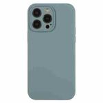 For iPhone 12 Pro Max Pure Color Liquid Silicone Fine Pore Phone Case(Pine Needle Green)