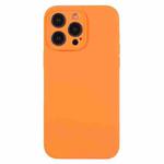 For iPhone 12 Pro Max Pure Color Liquid Silicone Fine Pore Phone Case(Orange)