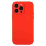 For iPhone 12 Pro Max Pure Color Liquid Silicone Fine Pore Phone Case(Red)