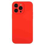 For iPhone 12 Pro Pure Color Liquid Silicone Fine Pore Phone Case(Red)