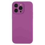 For iPhone 12 Pro Pure Color Liquid Silicone Fine Pore Phone Case(Grape Purple)
