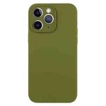 For iPhone 11 Pro Max Pure Color Liquid Silicone Fine Pore Phone Case(Pine Forest Green)