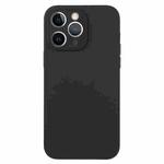 For iPhone 11 Pro Max Pure Color Liquid Silicone Fine Pore Phone Case(Black)