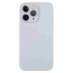 For iPhone 11 Pro Max Pure Color Liquid Silicone Fine Pore Phone Case(Grey Blue)