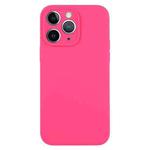 For iPhone 11 Pro Max Pure Color Liquid Silicone Fine Pore Phone Case(Fresh Pink)