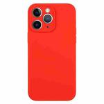 For iPhone 11 Pro Max Pure Color Liquid Silicone Fine Pore Phone Case(Red)