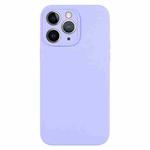 For iPhone 11 Pro Max Pure Color Liquid Silicone Fine Pore Phone Case(Light Purple)