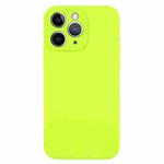 For iPhone 11 Pro Max Pure Color Liquid Silicone Fine Pore Phone Case(Bright Green)