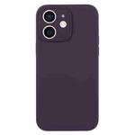 For iPhone 11 Pure Color Liquid Silicone Fine Pore Phone Case(Berry Purple)