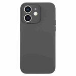 For iPhone 11 Pure Color Liquid Silicone Fine Pore Phone Case(Charcoal Black)