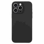 For iPhone 16 Pro Max Pure Color Liquid Silicone Fine Pore Phone Case(Black)